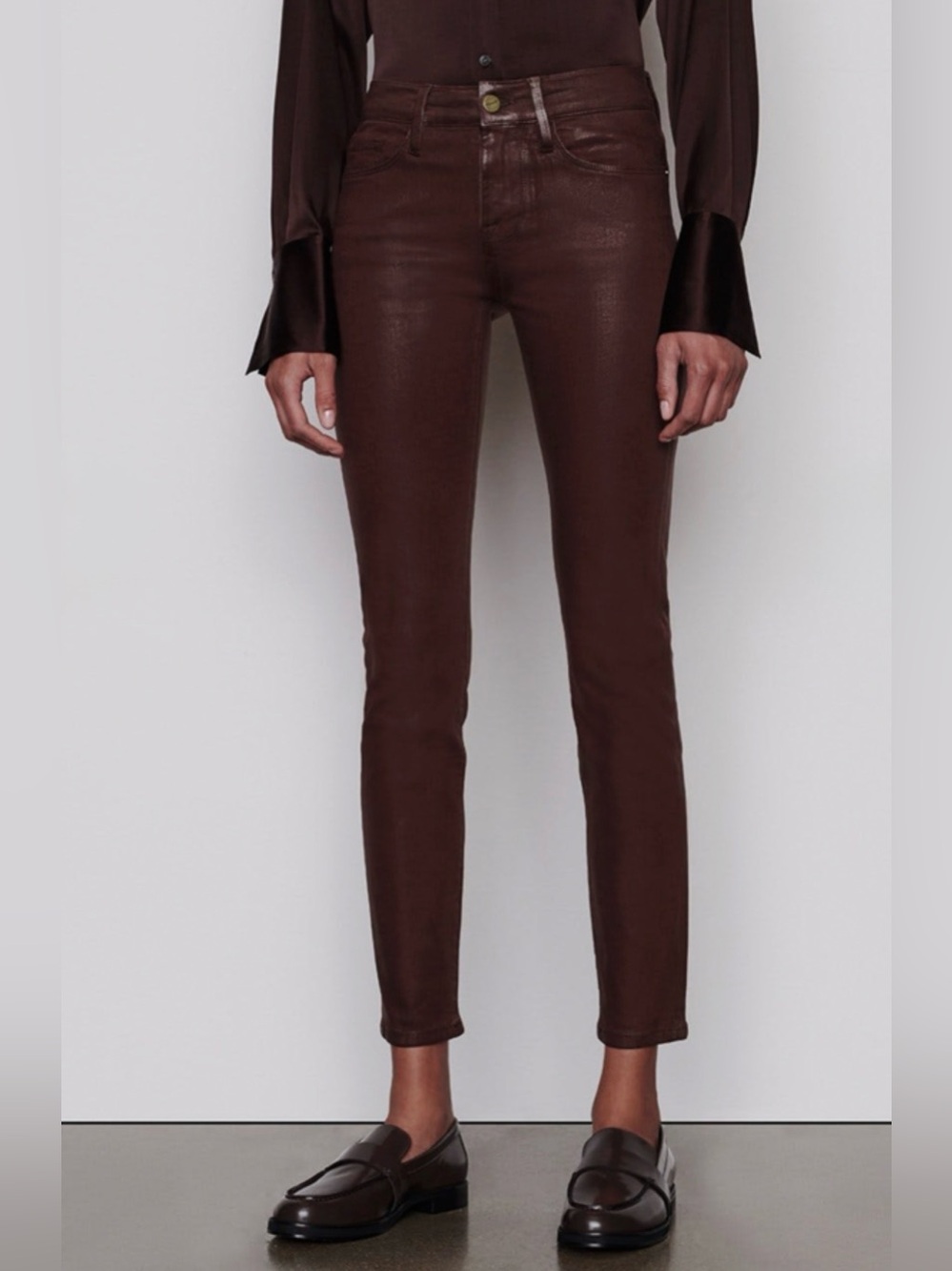 Frame Le Skinny de Jeanne Dark Brown jeans